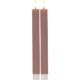 Flamme stripe LED-ljus beige 2-pack gammelrosa