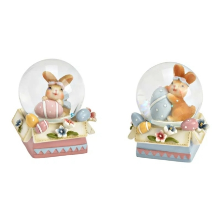 Glitterglob med påskhare