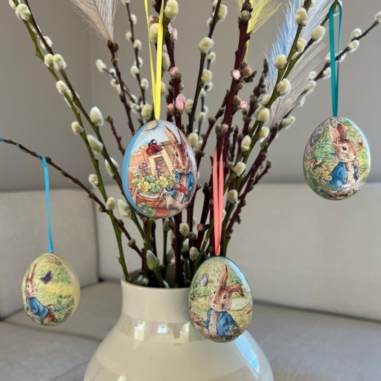 Mini plåtägg hänge Peter Rabbit