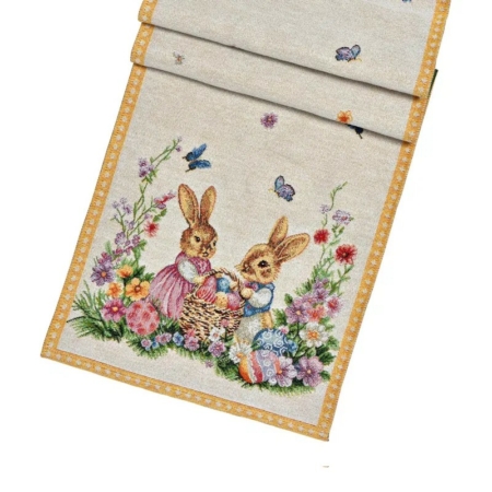 Bordslöpare med kaninmotiv