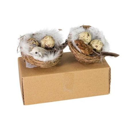 Fågelbo med clips 2-pack