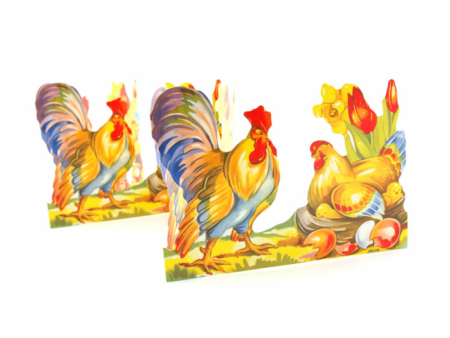 Pappersrader tupp och höna