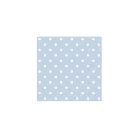 Kaffeservett ljusblå med prickar