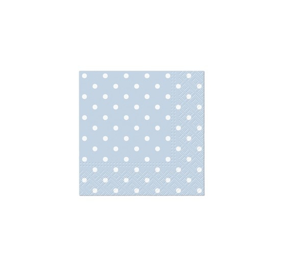Kaffeservett ljusblå med prickar