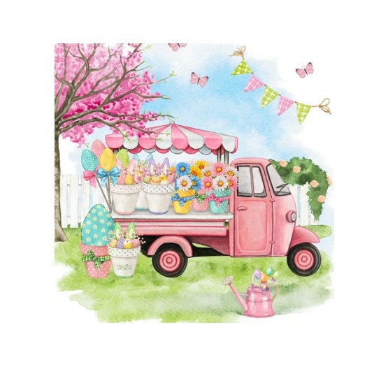 Servett påsklastbil